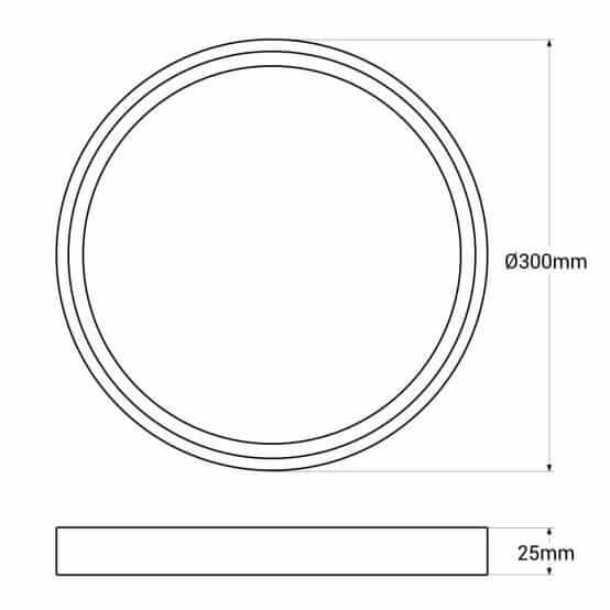 Ledowy plafon Maze ABR-PLO-OCED-24W Abruzzo 24W 3000-6000K biały drewniany