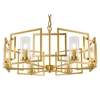 Lampa wisząca metalowa oprawa zwis na łańcuchu złoty BOWI OUTLET