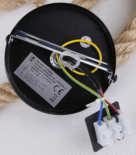 Sznur do lampy 31-04888 Candellux E27 100cm brązowy czarny