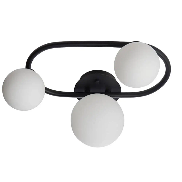 Kulista lampa sufitowa Pulsa 93524 kule balls biały IP44 czarny