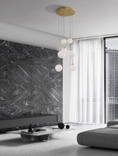 Jadalniana lampa wisząca YARA LE42757 kaskada balls LED 52W 3000K złota