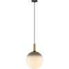Szklana wisząca lampa zwis Nua DU31771/1L kula do salonu czarny złoty