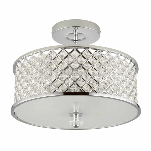 Kryształowa lampa sufitowa Hudson HUDSON-3CH Endon chrom przezroczysta