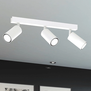 Sufitowa lampa Hudson MLP8803 metalowa do jadalni biała