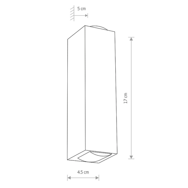 Czarny kinkiet zewnętrzny LENS 9112 lampa ledowa 4W 3000K IP54