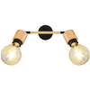 Regulowana LAMPA sufitowa JORNA 54031-2 Globo metalowa OPRAWA regulowane reflektorki czarne drewno