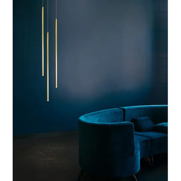 LAMPA wisząca BUGA LE41357 Luces Exclusivas metalowa OPRAWA zwis LED 5W 3000K tuba złota