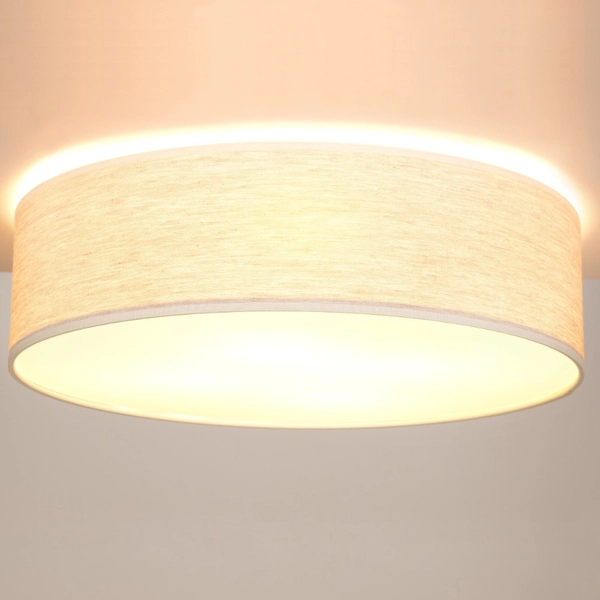 Lampa sufitowa BOHO 47914802 abażurowa okrągła skandynawska beżowa