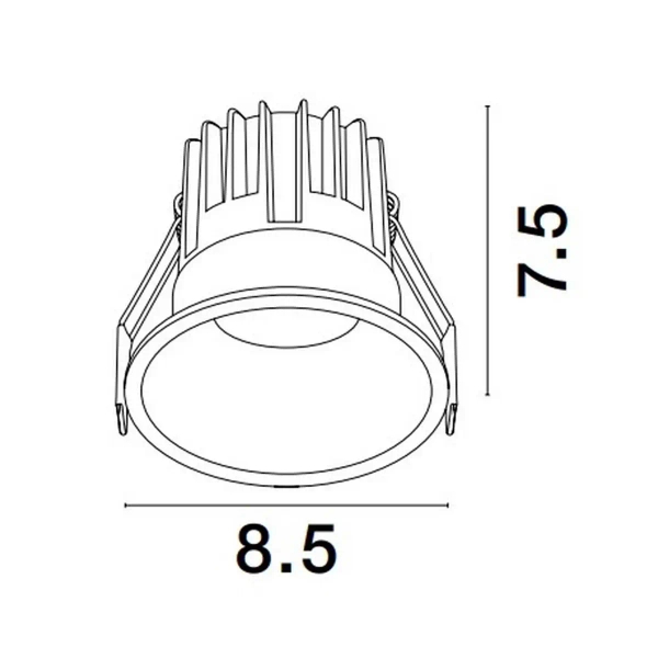 Sufitowe oczko wpuszczane ARAMIEL LE65112 LED 13W 4000K czarne