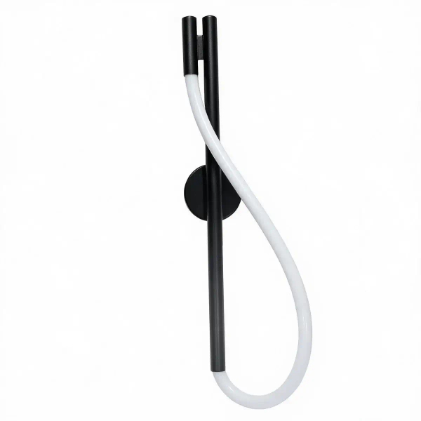 Nowoczesny kinkiet ścienny SERPENTE 1753 czarny LED 12W 3000-6000K CCT z wężykiem