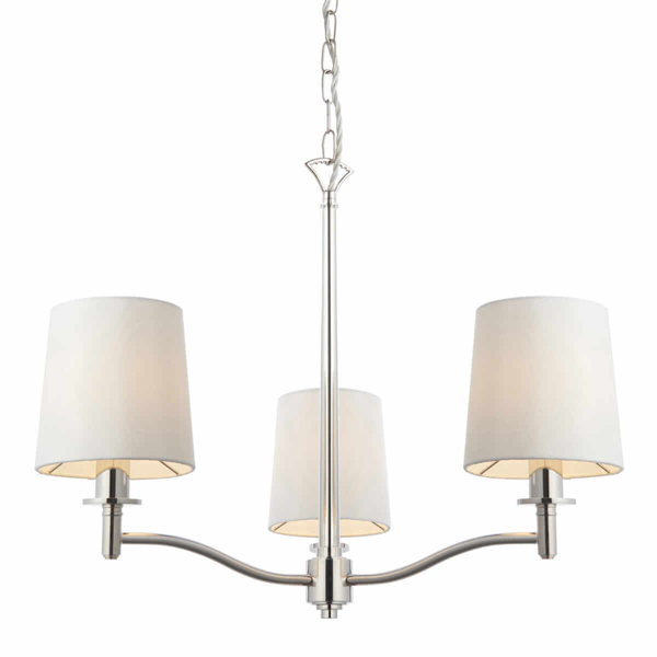 Jadalniana lampa wisząca Ortona 95828 Endon nad stół biała nikiel