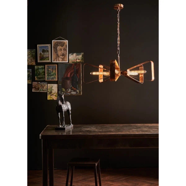 Industrialna lampa wisząca Yavanna YAV0564 strzemię olejowa miedź