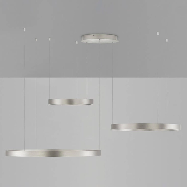 Pierścieniowa lampa wisząca BARI LE44316 LED 181W 3000K srebrna