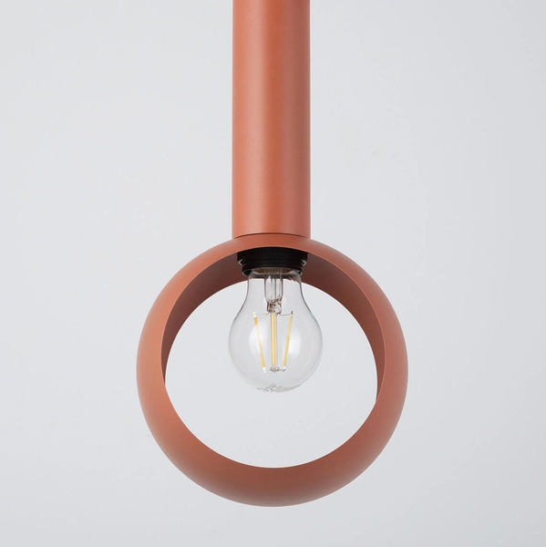 Lampa wisząca do sypialni Vitrum 41117 bombka bubble ceglana