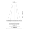 Pierścieniowa lampa wisząca CELESTIA złota 338297 2xLED 110W 4000K ringi