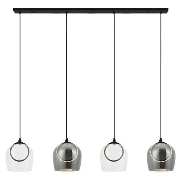 Lampa wisząca 23082 LED 24W 3000K szklana przydymiony czarny