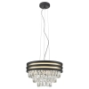 Wisząca lampa kryształowa NAICA P0525-04A-P7D7 glamour  czarny złoty