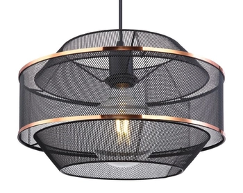 Lampa wisząca Bellona 54020H1 ażur nad stół czarny złoty