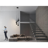 Loftowa lampa wisząca Tasos AZ0981 nad wyspę metalowa czarna