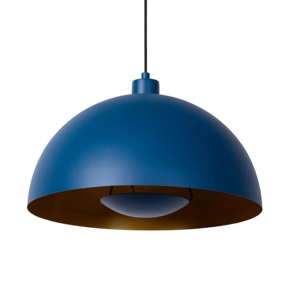 Loftowa LAMPA wisząca SIEMON 45496/01/35 Lucide metalowa OPRAWA kopuła zwis niebieska