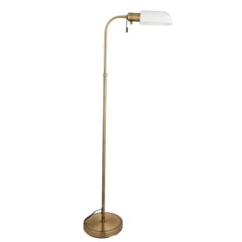 Klasyczna lampa podłogowa Pharmacy 114204 regulowana mosiądz