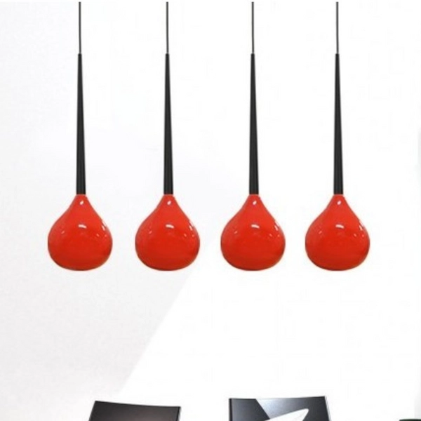 Wisząca lampa nowoczesna Aga AZ1069 Azzardo nad łóżko czarna czerwona