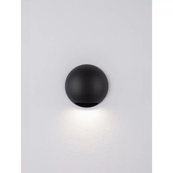 Ścienna lampa do ogrodu DONVELA LE75302 LED 3W 3000K IP65 czarna