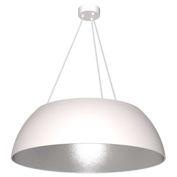 Lampa wisząca MORGAN MLP4477 Milagro salonowa OPRAWA okrągła biała srebrna