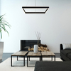 Czarna lampa wisząca Quadro 3085 ledowy ring 60W 4000K zwis nad stół