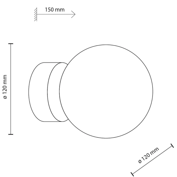 Lampa naścienna do holu Estera 10256 ball kula brązowa bursztynowa