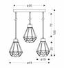 Salonowa lampa wisząca Primo 33-06172 Candellux druciana złota czarna