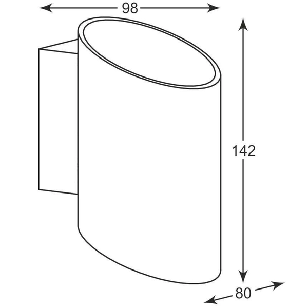 Metalowy kinkiet Slice do salonu tuba czarna do salonu