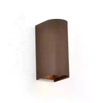 Lampa na elewację góra-dół BADIA brązowa W0470 2xLED 12W 3000K IP65 ogrodowa