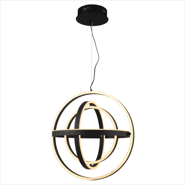 Metalowa Lampa wisząca Tess MD9203-4-3BD LED 3000K 52W okręgi czarna