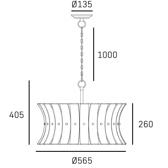 Szklana lampa zwisająca Lancaster P04456BR do salonu mosiądz