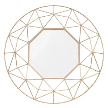 Geometryczne lustro na ścianę Andromeda 5055999201278 złoty
