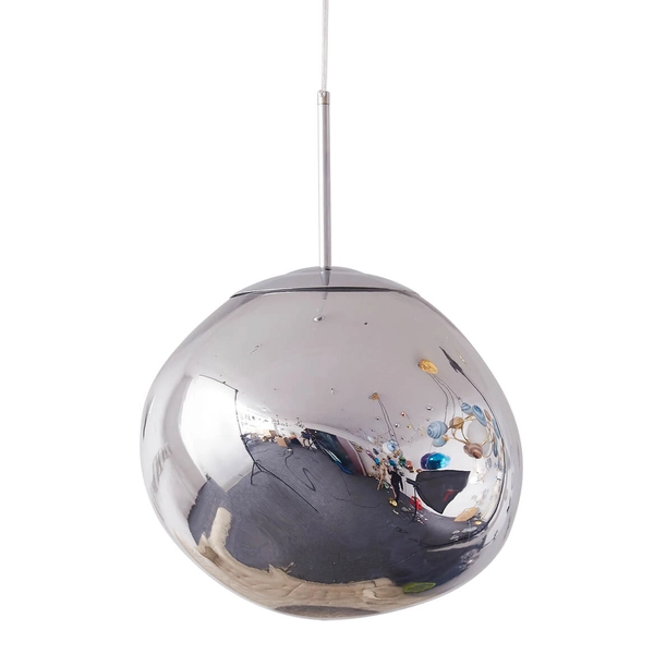 Lampa wisząca bańka GLAM MP-1239-280 chrome połyskująca miedziana