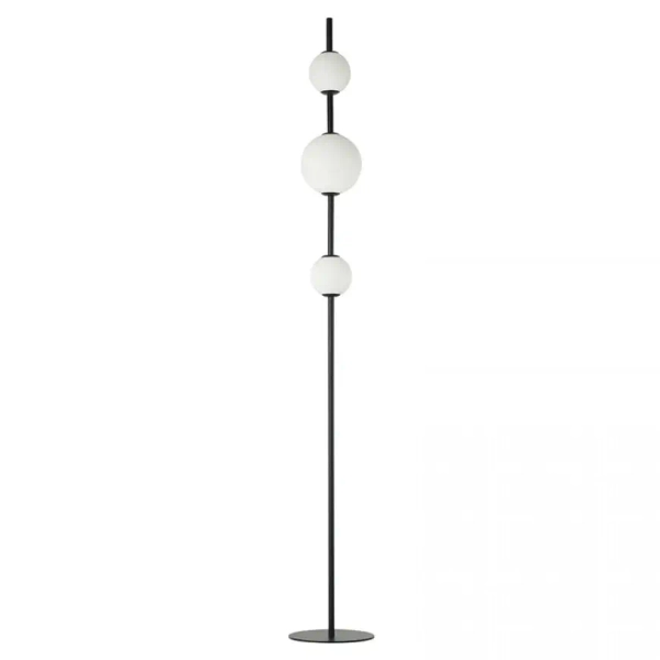 Ledowa lampa podłogowa 20135 LED 12W 3000K kule do salonu czarny