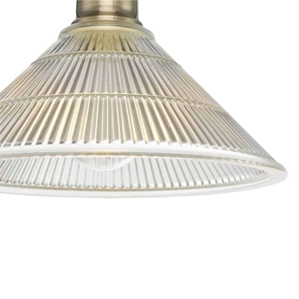 Lampa sufitowa Boyd BOY0175 Dar Lighting na korytarz szklana mosiądz