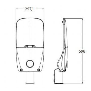 Lampa LED uliczna Blaupunkt LU148NW+FA1M+WSO1M+SO4M 148W barwa biała