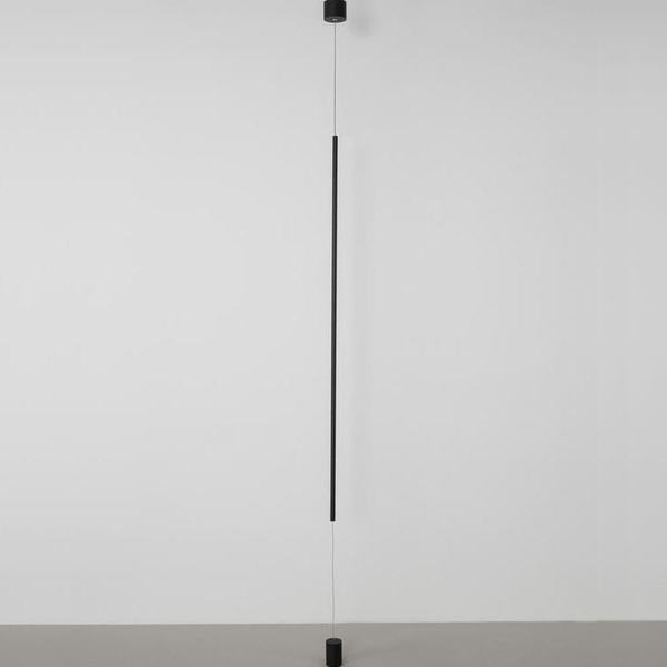 LAMPA sufitowo Podłogowa BUGA LE41360 Luces Exclusivas metalowa OPRAWA zwis LED 20W 3000K z mocowaniem do podogi czarny