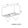 Lampa sufitowa Hamal 303102002 Elkim downlight cube biały