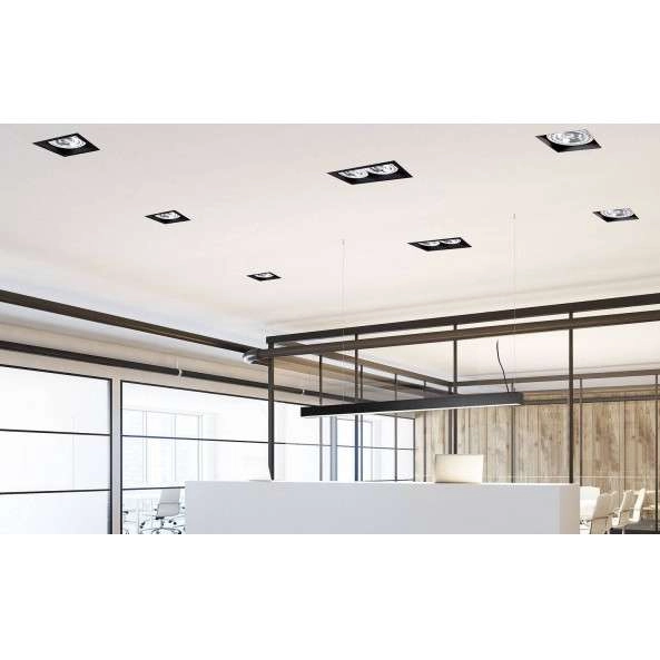 Wpust LAMPA sufitowa MOD 9416 Nowodvorski podtynkowa OPRAWA prostokątna do zabudowy czarna