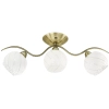 Sufitowa lampa vintage 8706/3 21QG kuliste klosze mosiądz