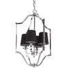Abażurowa LAMPA wisząca NEW YORK P04380BK Cosmolight metalowy zwis nowoczesny na łańcuchu czarny