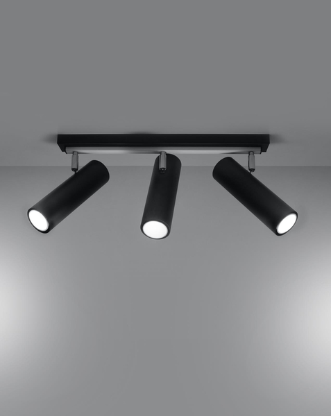 Spot LAMPA sufitowa Direzione SL.0501 reflektorowa OPRAWA listwa regulowane tuby czarne