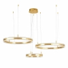 Lampa wisząca ARKADIA ST-6376-40+60+80 złota LED 95W 3000K ringi