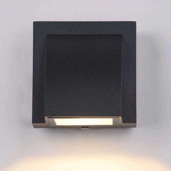 Zewnętrzna LAMPA ścienna EDGAR PL-436B Italux tarasowa OPRAWA elewacyjna LED 3W 3000K outdoor IP54 czarna