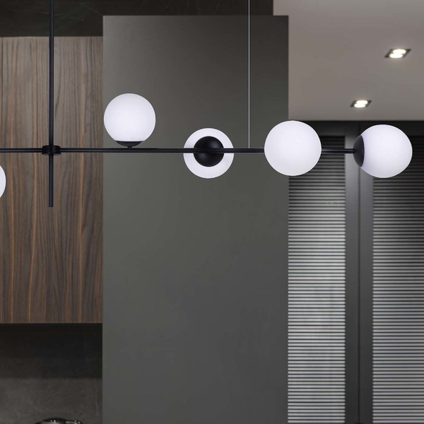 Wisząca lampa modernistyczna VUELTA K-4738 czarny zwis molekuły