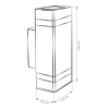 Zewnętrzna LAMPA ścienna GILBERT 307866 Polux elewacyjna OPRAWA prostokątna LED 20W 3000K outdoor IP44 czarna